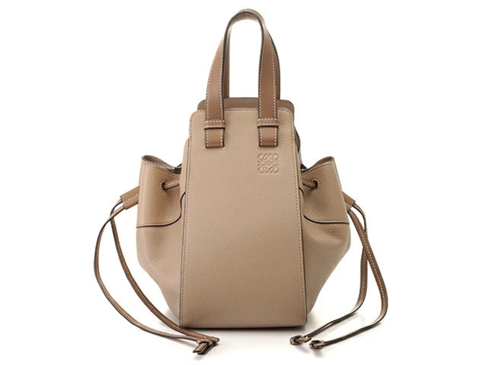 Loewe Hammock Drawstring Bag Beige Cream Brown